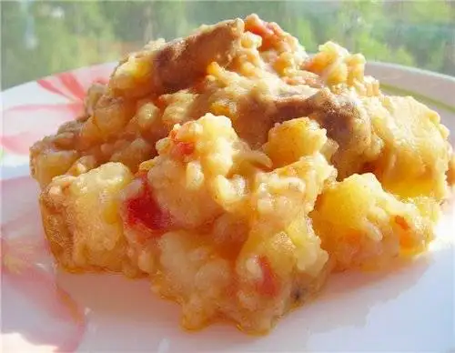 Картофельное рагу с куриной печенью