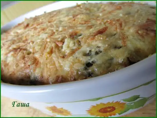 Картофельно-куриная запеканка со щавелем