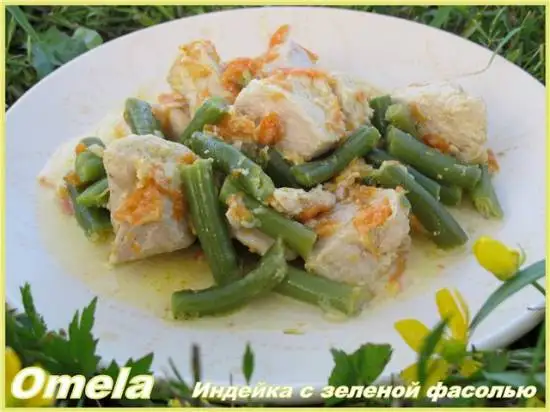 Индейка с зеленой фасолью в мультиварке BRAND 37502