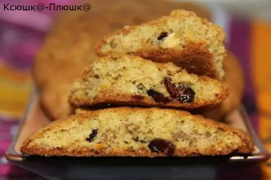 Печенье апельсиновое с клюквой