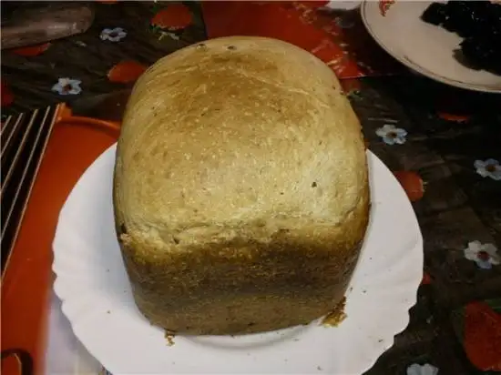 Ананасовый с черносливом сдобный в хлебопечке