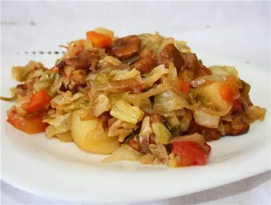 Овощной микс с грибами