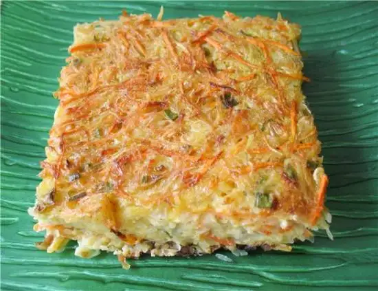 Овощной кугель с картофелем