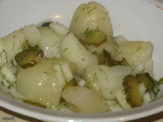 Австрийский теплый картофельный салат (постный)