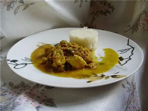 Карри со свининой и грибами (мультиварка Panasonic SR-TMH 18 )