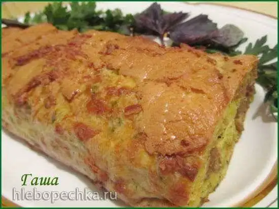 Кабачковый рулет под сырной корочкой