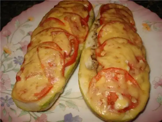 Кабачки фаршированные мясом и грибами (   скороварка Brand 6050 )