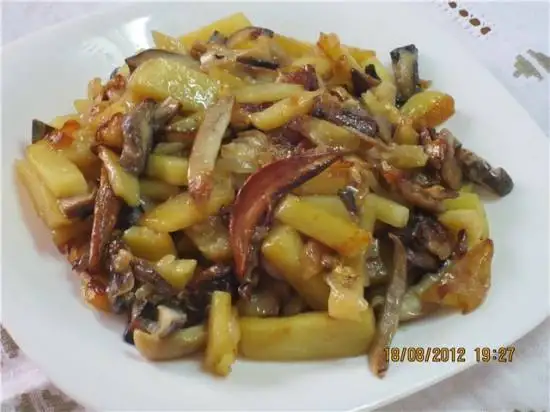 Картошка, жаренная с грибами