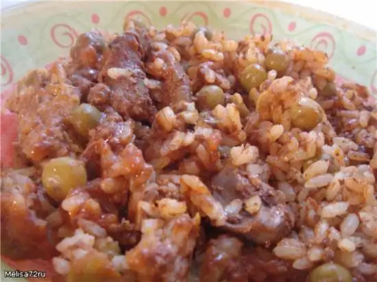 Куриная печень с рисом и зеленым горошком «Печенка в горошек» в мультиварке Brand  37501