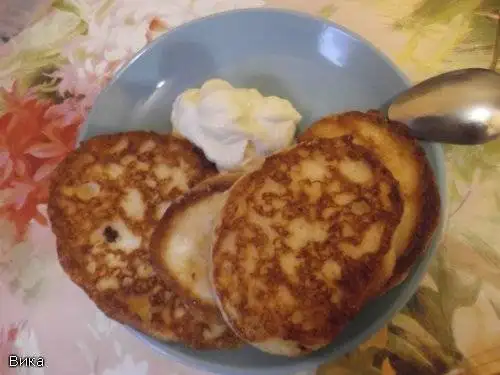 Творожные оладушки без муки
