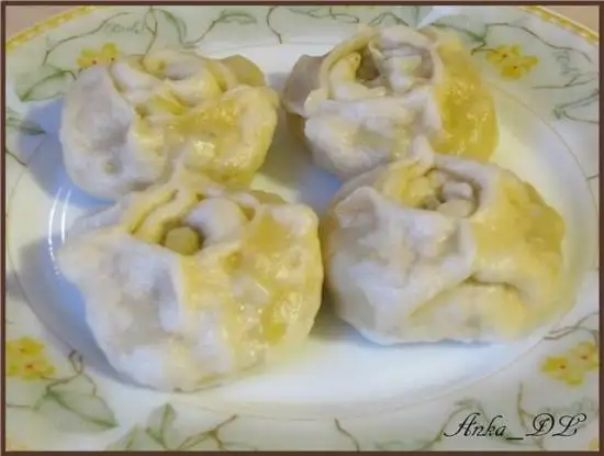 Бухты с картофельной начинкой на пару