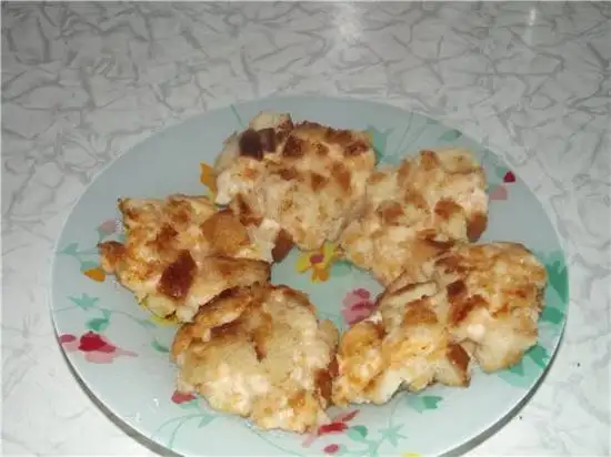 Куриные котлетки в белых сухариках