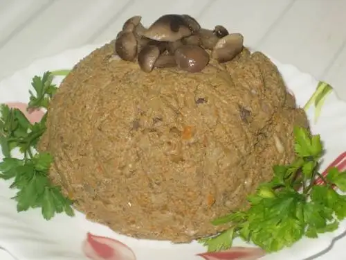 Печёночный паштет с грибами