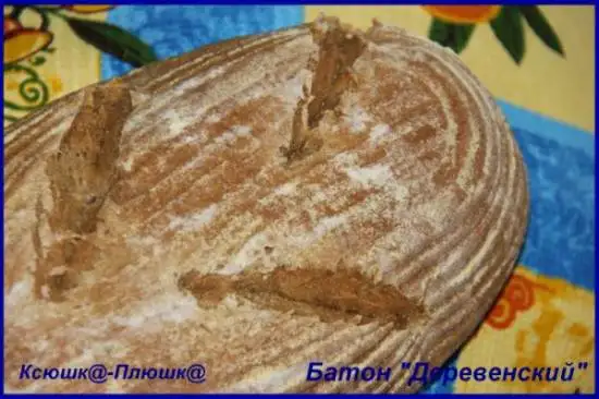 Батон Деревенский (хлебопечка + духовка)
