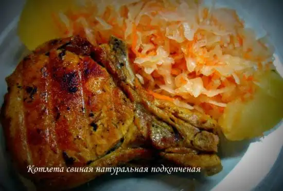 Котлета свиная натуральная подкопченная в коптильне BRAND 6060