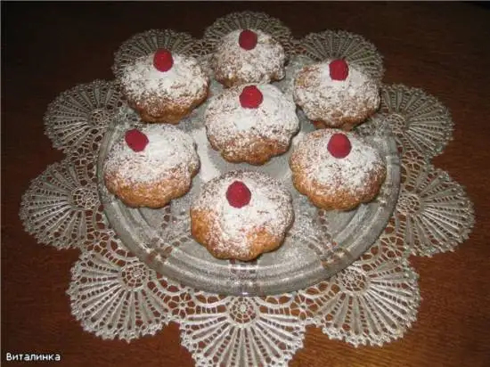 Кексы малиновые на киселе