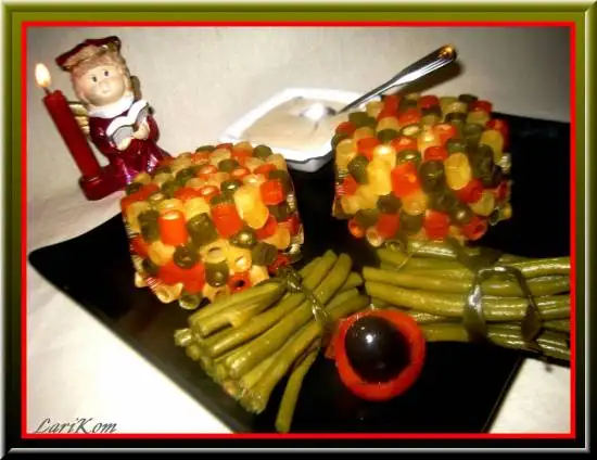 Timbales с макаронами и индейкой
