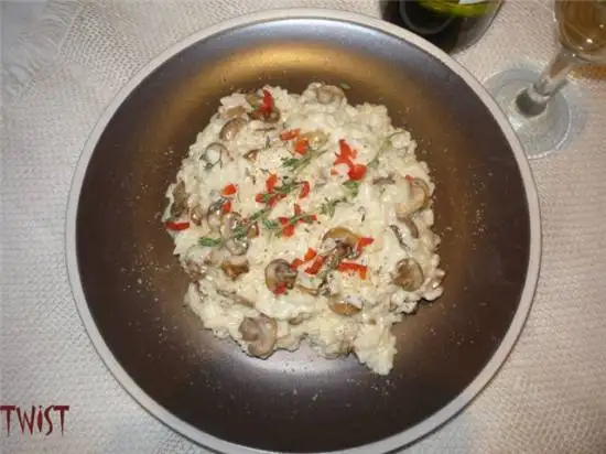 Ризотто с шампиньонами и маскарпоне