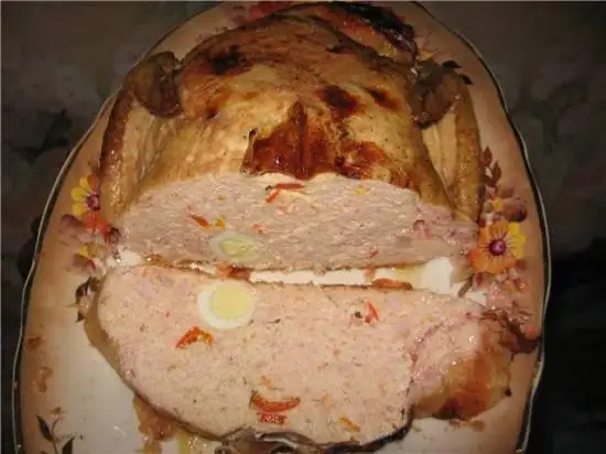 Курица  фаршированная