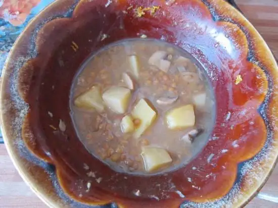 Суп чечевичный с грибами/колбасой (мультиварка-скороварка Liberty MP-900)