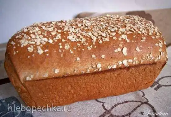 Пшеничный цельнозерновой хлеб из холодного теста