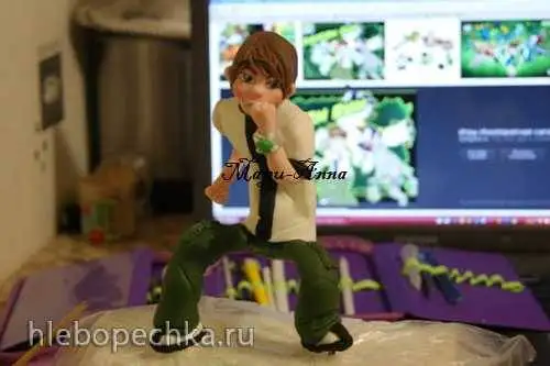 Фигурка «Бен Тен» из мастики на проволочном каркасе (мастер-класс)