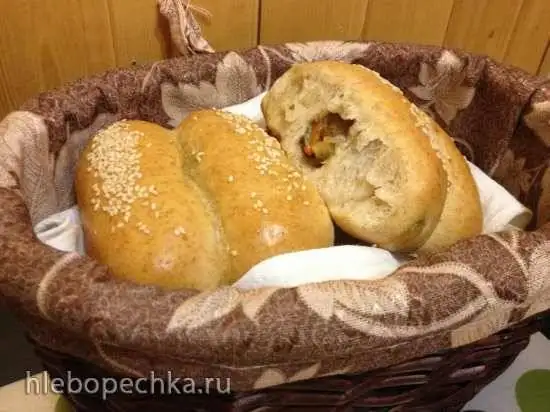 Пирожки постные из цельнозерновой муки в хлебопечке