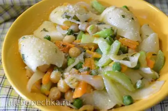 Ракушки с овощами