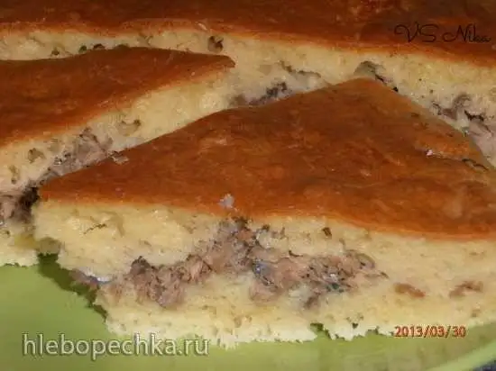 Пирог с консервированной сайрой (аэрогриль Brand 35128)