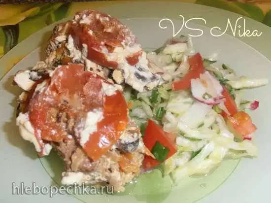 Мясные рулетики с грибами (скороварка Brand 6050)