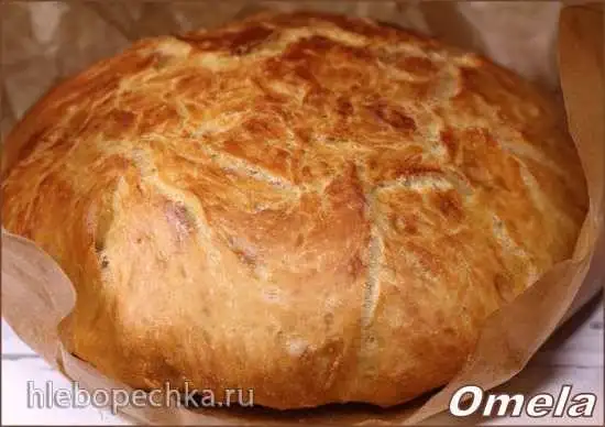 Хлеб без замеса за 13 часов (в духовке)
