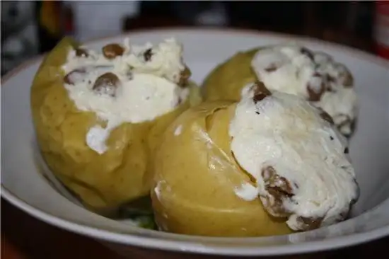 Яблоки, фаршированные творогом (мультиварка Brand)