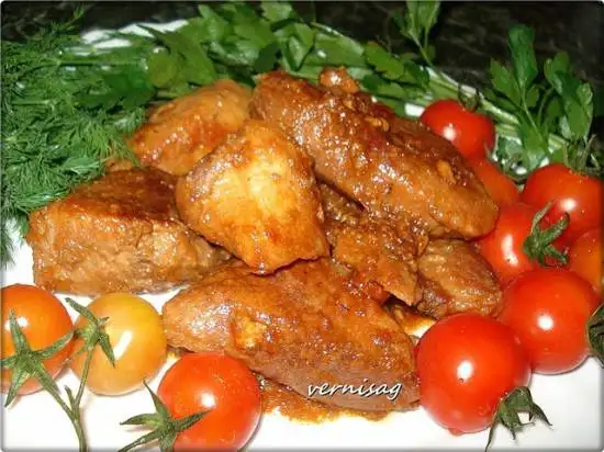 Мясо в имбирно-медовом соусе с коньяком  (мультиварка Stadler Form)
