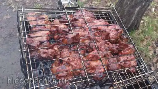 Куриная печень на гриле