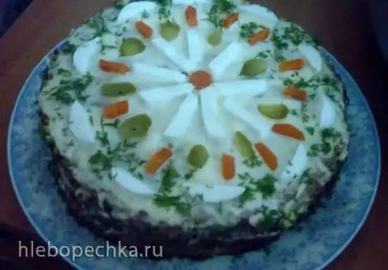 Закусочный торт из курицы