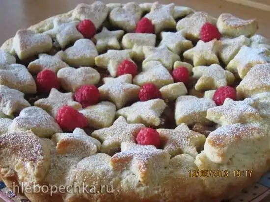 Яблочно-малиновый пирог