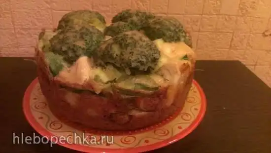 Пирог-запеканка из цветной капусты и брокколи (Redmond RMC-01)