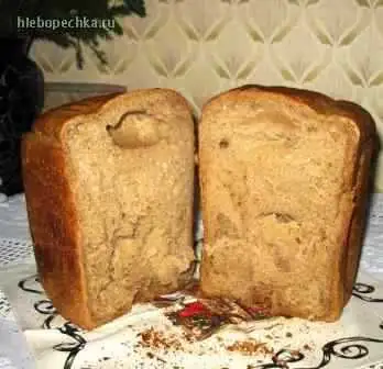 Ржаной хлеб на  яблочном пюре в хлебопечке