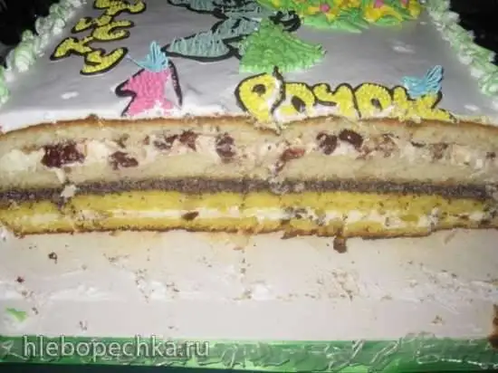 Торт -пляцок «Бостонский» крeмовый