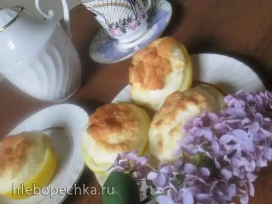 Суфле в лимонных корзинках