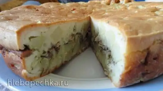 Пирог заливной рыбный