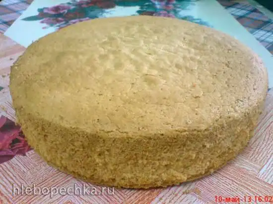 Кокосовый шифоновый бисквит