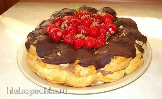 Торт-кольцо с шоколадным кремом
