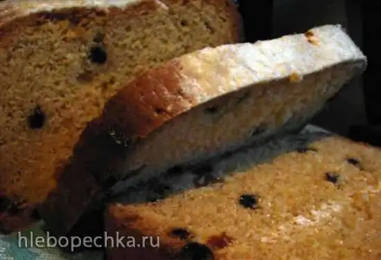 Кекс с изюмом, курагой и кунжутом (хлебопечка)