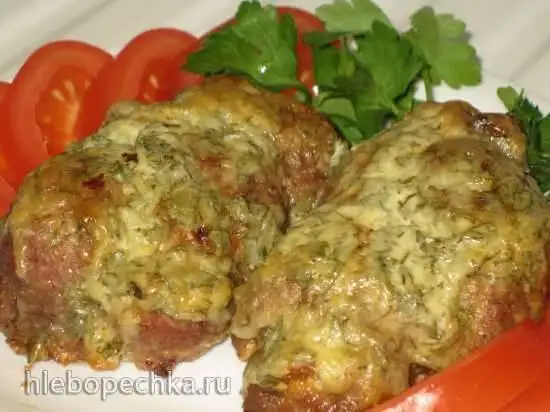 Свиные рулетики с яично-помидорной начинкой