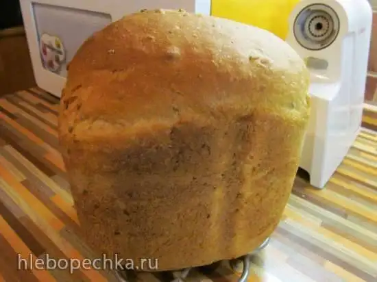 Пшеничный хлеб с манкой и мёдом в хлебопечке