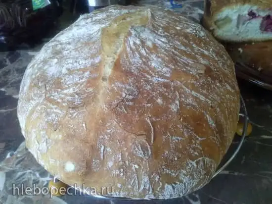 Кустарный хлеб без замеса на закваске