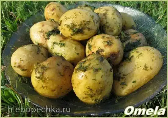 Молодой картофель в мятном соусе