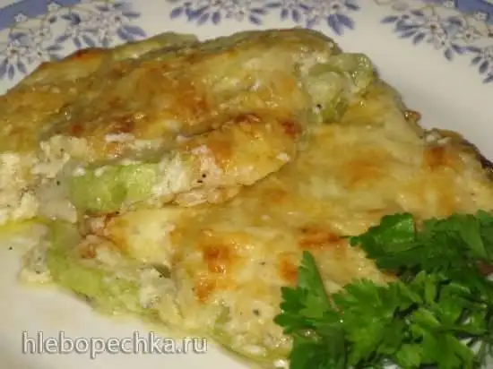 Кабачки, запечённые с сыром