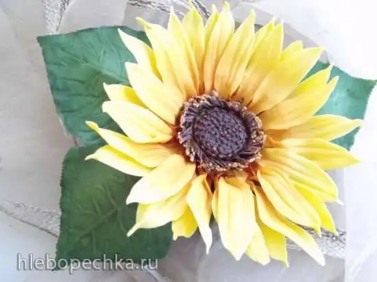 Подсолнух из мастики (мастер-класс)